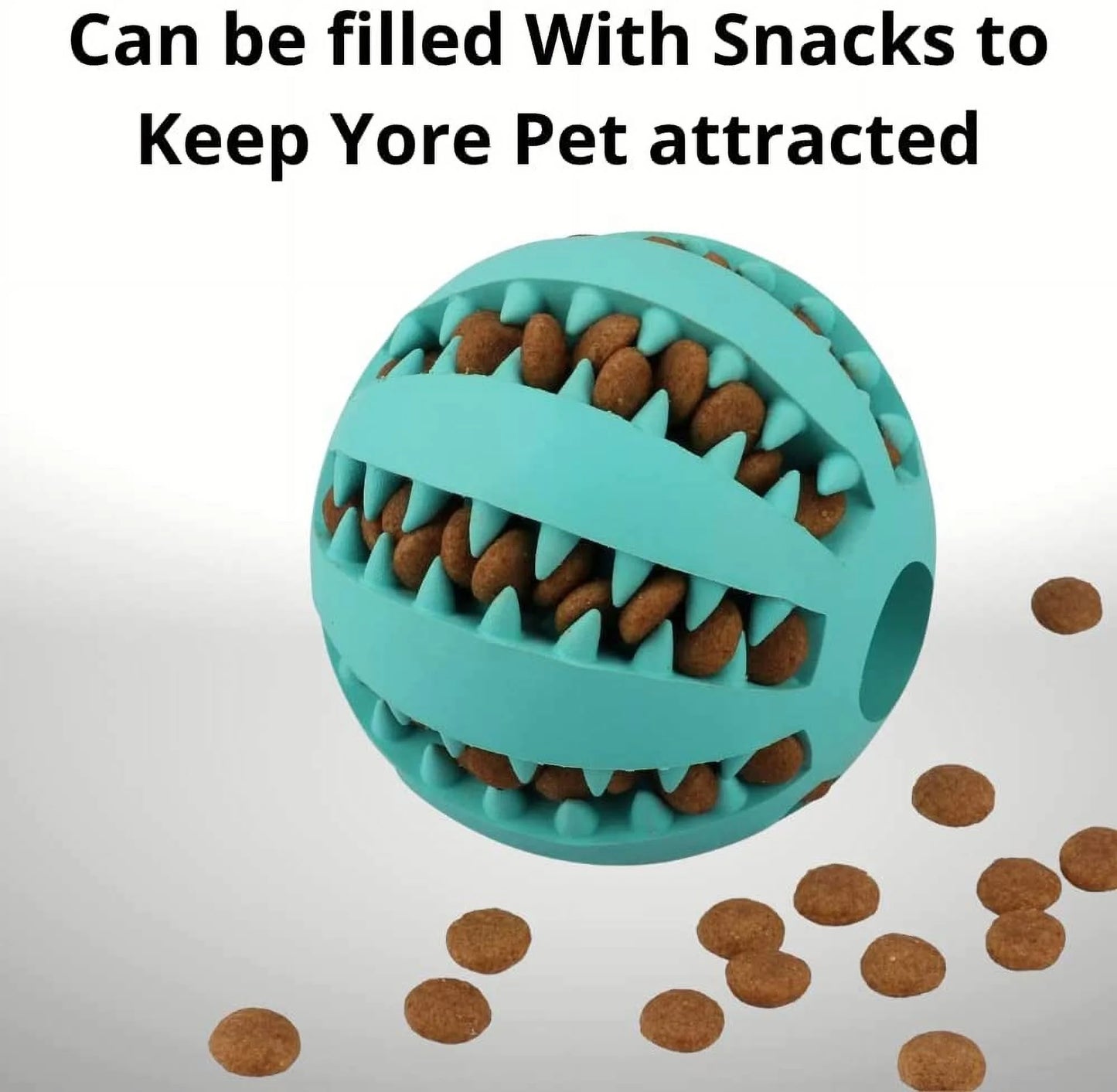 Nontoxic & Bite-Resistant Chew Dog Toy Ball Set for Teeth Cleaning, Green (2 Pack)
