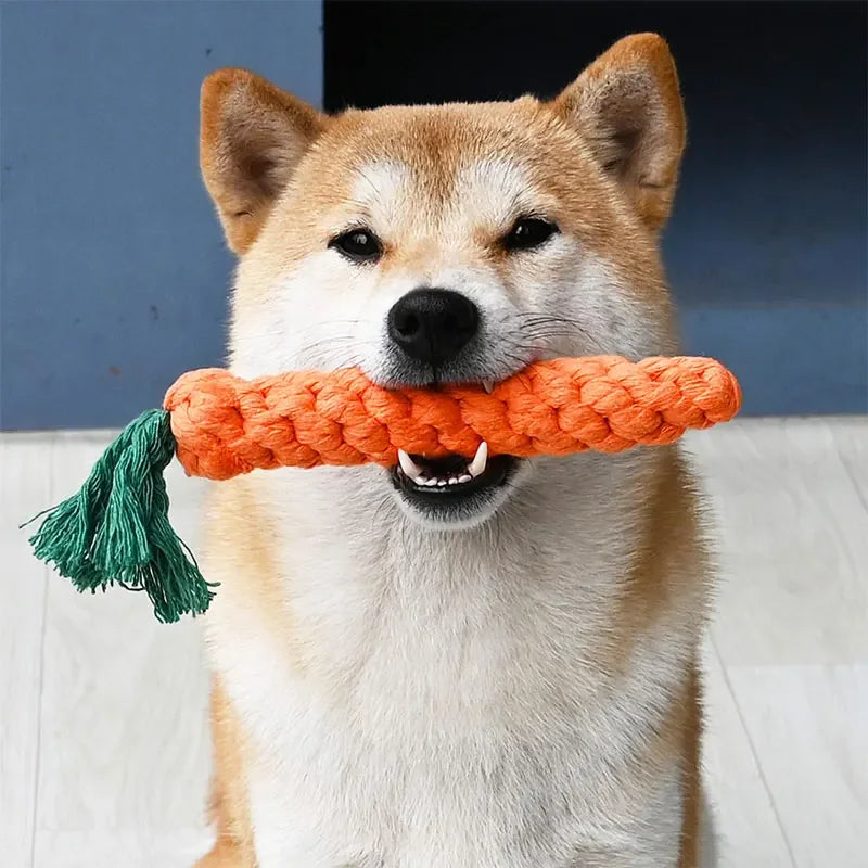 Pet Dog Toys Cartoon Animal Dog Chew Toys Durable Braided Bite Resistant Puppy Molar Cleaning Teeth Cotton Rope Toy