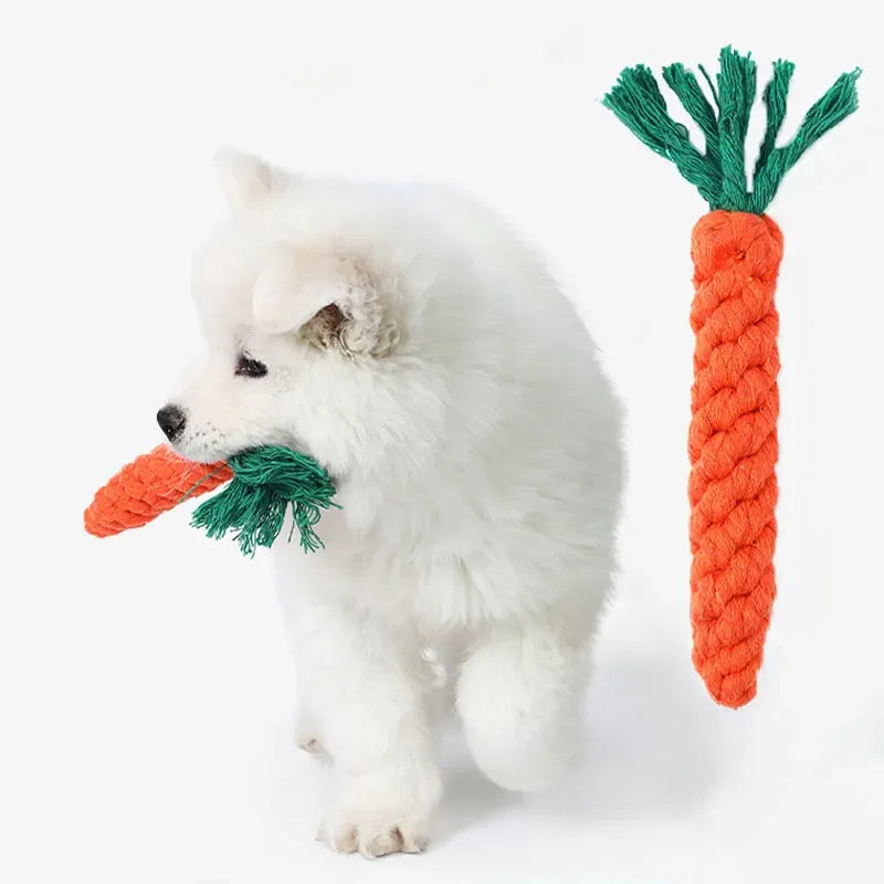 Pet Dog Toys Cartoon Animal Dog Chew Toys Durable Braided Bite Resistant Puppy Molar Cleaning Teeth Cotton Rope Toy