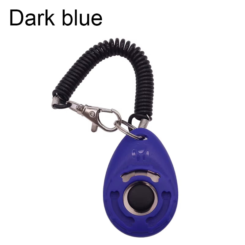 Dog Training Clicker Pet Cat Dog Click Trainer Easy to Use for Cat Puppy Birds Horses Aid Adjustable Wrist Strap Sound Key Chain