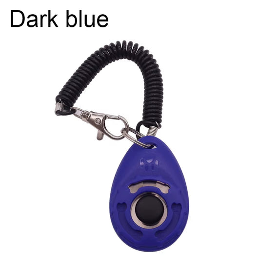 Dog Training Clicker Pet Cat Dog Click Trainer Easy to Use for Cat Puppy Birds Horses Aid Adjustable Wrist Strap Sound Key Chain