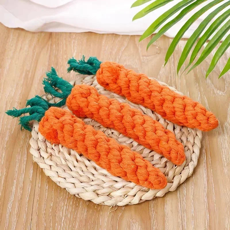 Pet Dog Toys Cartoon Animal Dog Chew Toys Durable Braided Bite Resistant Puppy Molar Cleaning Teeth Cotton Rope Toy