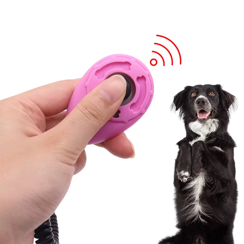 Dog Training Clicker Pet Cat Dog Click Trainer Easy to Use for Cat Puppy Birds Horses Aid Adjustable Wrist Strap Sound Key Chain